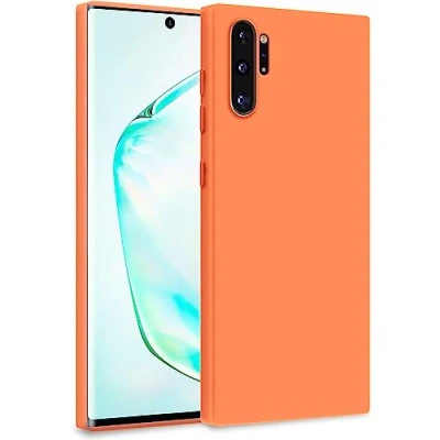 Abbildung von MyGadget Hülle für Samsung Galaxy Note 10 Plus Zweilagige Handyhülle mit Kameraschutz Cover Innenfutter &amp; Silikon außen Orange