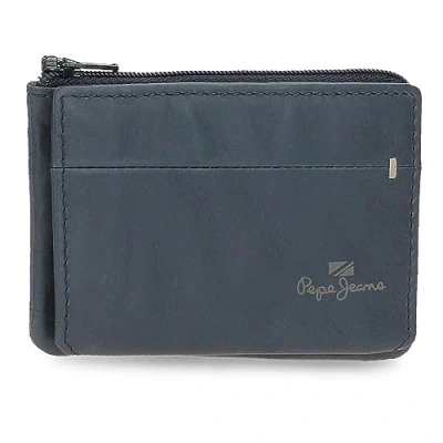 Abbildung von Pepe Jeans Staple Geldbörse mit Kartenfach, blau, 11 x 7 1,5 cm, Leder, Talla única, Kartenhalter