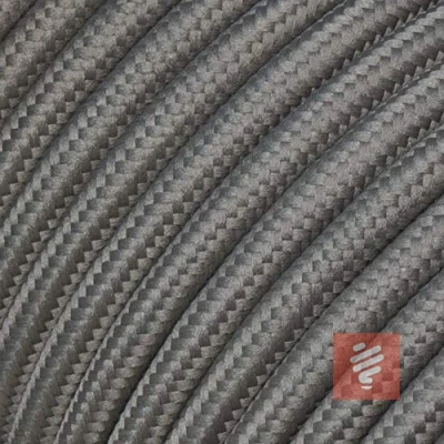 Abbildung von Textilkabel für Lampe, Stoffkabel, 3 adrig (3x0,75mm²), Grau 10 Meter