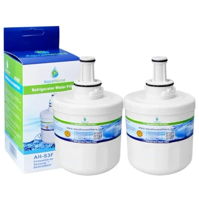 Abbildung von AquaHouse AH S3F Wasserfilter kompatibel für Samsung Kühlschrank DA29 00003F, HAFIN1/EXP, DA97 06317A B, 00003A, 00003B (2er Pack)