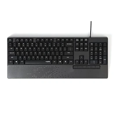 Abbildung von Rapoo NK2000 kabelgebundene spritzwassergeschützte Tastatur, Schwarz (QWERTY)
