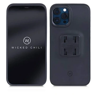 Abbildung von Wicked Chili QuickMOUNT Case kompatibel mit Apple iPhone 12 und Pro Hülle geeignet für Auto, Motorrad Fahrrad Halterung
