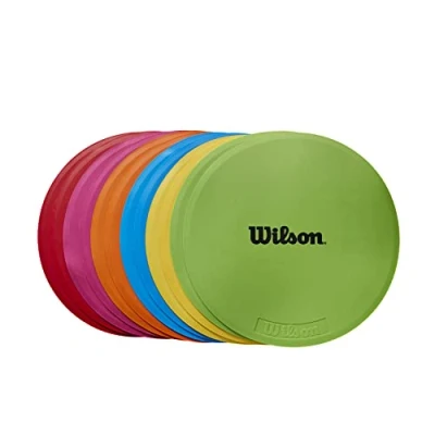 Abbildung von Wilson Tennis Markierungspunkte, Gummi, Mehrfarbig, 12 Stück
