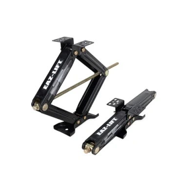 Abbildung von Camco Eaz Lift Scherenwagenheber, 61 cm, verfügt über eine Tragfähigkeit von 3,4 kg, robuste Stahlkonstruktion, und Wird in einem 2er Set (48830) geliefert