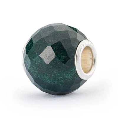 Abbildung von Trollbeads Runder Edelstein, facettiert (Grüner Chalzedon)