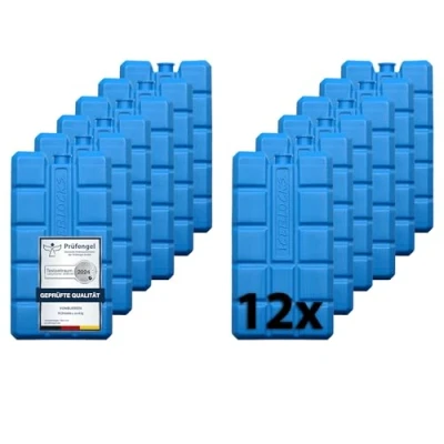 Abbildung von VonBueren 2 24 Kühlakkus für Kühltasche 12h Lange Kühlung ca. 200 g je Kühlakku 8,1 x 15,2 2,2 cm auch Kühlbox (12)