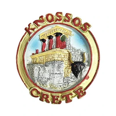 Abbildung von 3D Knossos Kreta Griechenland Kühlschrankmagnet Touristische Souvenirs Aufkleber, Home &amp; Kitchen Dekoration aus China