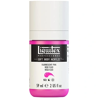 Abbildung von Liquitex 1959987 Professional Acrylfarbe Soft Body Künstlerfarbe in cremiger deckender Konsistenz, hohe Pigmentierung, lichtecht &amp; alterungsbeständig, 59ml Flasche Rosa Fluo