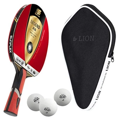 Abbildung von Sunflex Tischtennisschläger Legend A50 + Tischtennishülle 3x SX+ Bälle