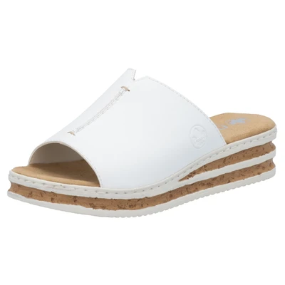 Abbildung von Rieker Keilpantolette, Sommerschuh, Hausschuh, Keilabsatz, zum Schlupfen
