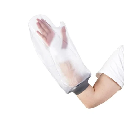 Abbildung von EVERCRYO Wasserdichter Handgipsschutz für Erwachsene Dusche, Badewanne wiederverwendbarer Gips und Verbandschutz wasserdichte Schutzhülle gebrochene Hände, Finger Handgelenke (Grau)