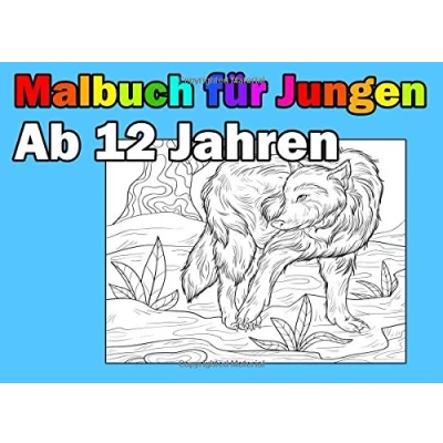 Abbildung von Malbuch Für Jungen Ab 12 Jahren: Spannende und Lustige Motive zum Ausmalen