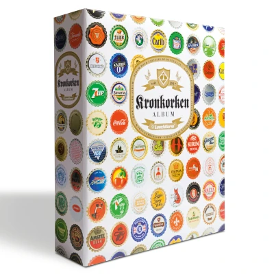 Abbildung von Leuchtturm, Grande Compart, Blätter (4 Ringe) geeignet für Kronkorken (42 Stk.) Transparent mit Schwarzer Hintergrundfolie Abm: 240x296 mm. pro 5