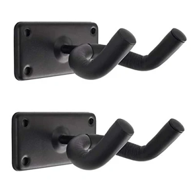 Abbildung von CAIHONG 2 Stück Metall Universal Gitarren Halter Gitarrenständer Wand Halterung für Akustikgitarre, E Gitarre, Westerngitarre, Banjo, Bass, Ukulele
