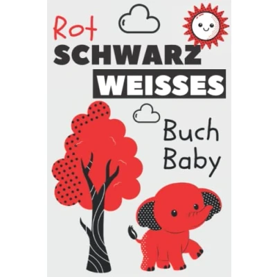 Abbildung von Rot, Schwarz Weiß Baby Buch: Kontrastbuch Geschenke für Neues Mein Erstes Fokusbuch Eye Buch Sinneserziehung kleine Kinder