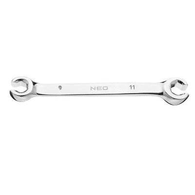 Abbildung von NEO TOOLS 09 143 Bremsleitungs Schlüssel 9x11 matt verchromt Chrom Vanadium Stahl