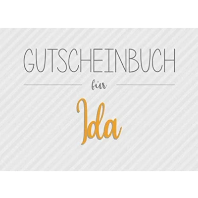 Abbildung von Gutscheinbuch für Ida: 20 Blanko Gutscheine zum selbst ausfüllen als Geschenk Geburtstag oder zu Weihnachten