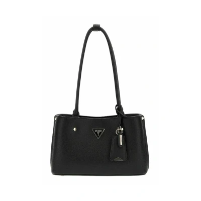 Abbildung von GUESS Women Meridian Shoulder Satchel Hand Bag, Schwarz