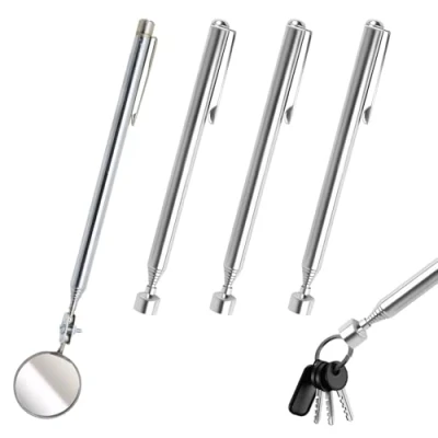 Abbildung von LDBKLGHJ Teleskopmagnetstab Verstellbarer Magnetstift mit leistungsstarkem Magnetheber Ausfahrbarer Stab, Magnet Stift, Teleskopmagnet, Stabmagnet Perfekt für Heim und Werkstatt
