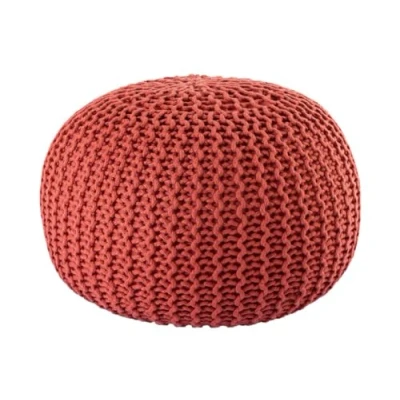 Abbildung von Amago home Pouf Outdoor ø 55 o. 45cm Bodenkissen Sitzpouf Hocker wetterfest pflegeleicht &amp; nachhaltig Größe cm, Farbe Terracotta Ginger