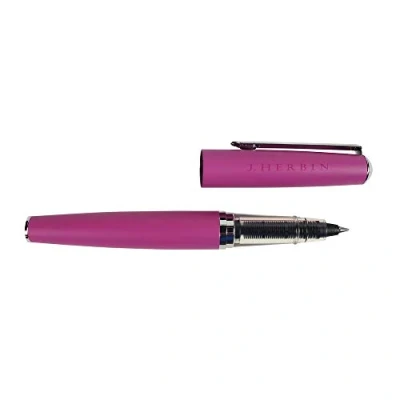 Abbildung von J.Herbin 21666T Tintenroller aus Metall (ergonomisch, kompatibel mit Standardpatronen) rosa