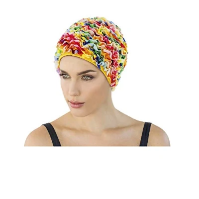 Abbildung von Fashy Badekappe Badehaube Rüschen Bunt 3449 08 Damen