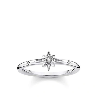 Abbildung von THOMAS SABO Ring Stern mit Steinen Silber 925 Sterling TR2317 051 14 54