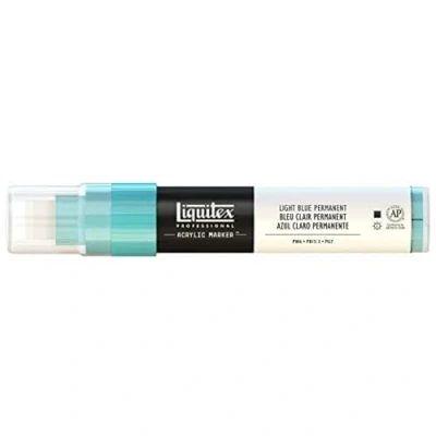 Abbildung von Liquitex 4610770 Professional Paint Marker, Acrylmarker mit hochpigmentierte Acrylfarbe auf Wasserbasis für den Innenbereich &amp; Außenbereich, breite Spitze Hellblau permanent