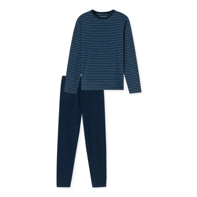Abbildung von Schiesser Casual Essentials Nachtwäsche Set, Herren, Größe: 48, Admiral