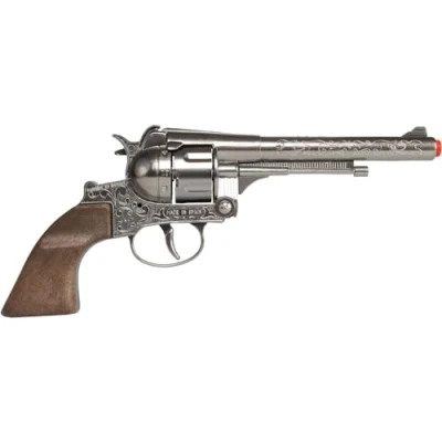 Abbildung von Cowboy Revolver aus Metall 12 Patronen