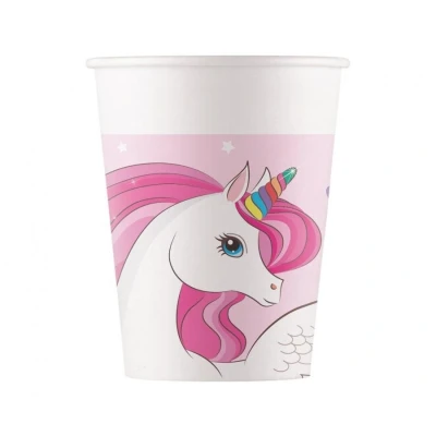 Abbildung von Unicorn Rainbow Colors Cups 200ml 8 Stück