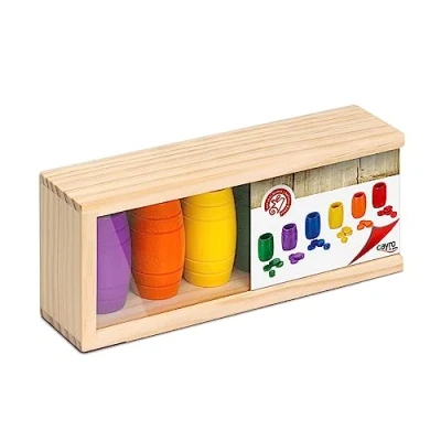 Abbildung von Cayro Parcheesi Accessoires + 8 Jahre Holzbecher, Chips und Würfel für 6 Personen Gesellschaftsspiel Kinder Erwachsene 2 bis Spieler.