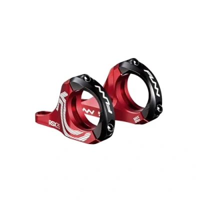 Abbildung von FUNN RSX Mountainbike Direktmontage Vorbau mit 35mm Lenkerklemmung, 2 teiliges leichtes Split Design für Dual Crown Gabeln, verstellbare Verlängerung von 45 50mm 30mm Erhöhung (Rot)