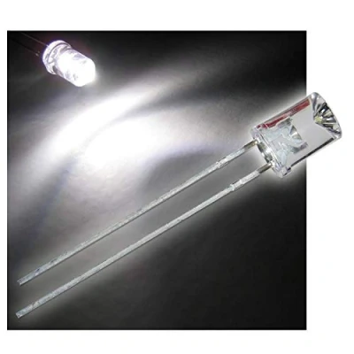 Abbildung von world trading net 50er Set LED 5mm wasserklar Linse konkav WARM Weiss, Leuchtdiode, bedrahtet, Diode Leuchtend, als Bauteil