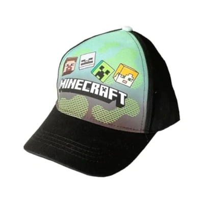Abbildung von Minecraft Baseball Cap Basecap blau oder schwarz, Gr. 54 und 56