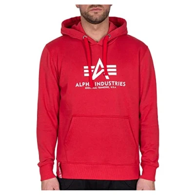 Abbildung von Alpha Industries FOIL Kapuzenpullover, Herren, Größe: XS, Speed red