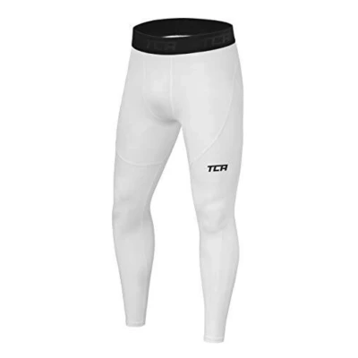 Abbildung von TCA Herren Pro Performancance Leggings, Kompressionshose, Sporthose, Lang Weiss, S