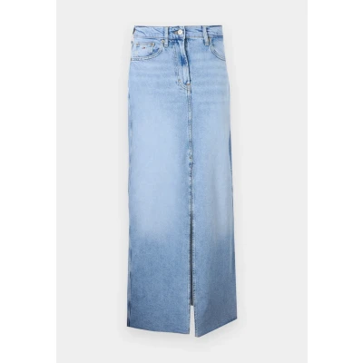 Abbildung von Tommy Jeans Claire MAXI Skirt Jeansrock, Damen, Größe: 24, Denim light