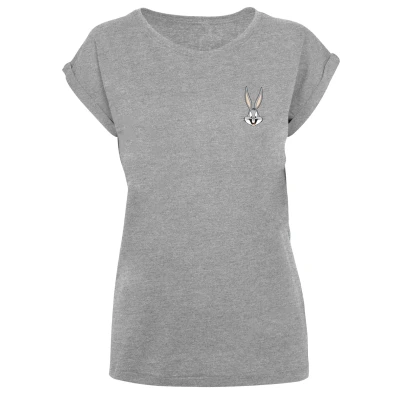 Abbildung von F4NT4STIC Looney Tunes BUGS Bunny Tshirt print, Damen, Größe: Large, Heather grey