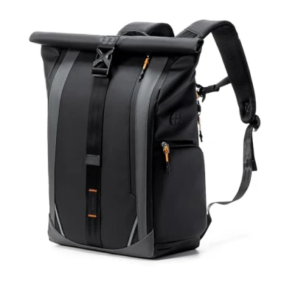 Abbildung von Inateck RollTop Rucksack Laptop Backpack mit 180 Öffnung Hauptfach und Wasserdicht Reißverschluss, 22L 26.8L Tagesrucksack für Arbeit, Freizeit, Radfahren