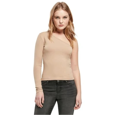 Abbildung von Urban Classics Longsleeve Langarmshirt, Damen, Größe: Large, Unionbeige