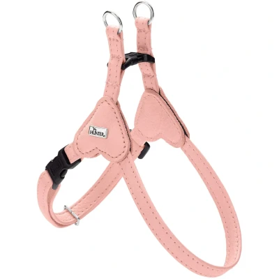 Abbildung von HUNTER Hundegeschirr SOHO MINI, Farbe: Hellrosa, Rindsleder, weich &amp; geschmeidig, fellschonend, leicht, für kleine Hunde Welpen, Made in Germany, Größe: XS S