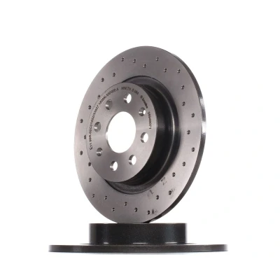 Abbildung von BREMBO COATED DISC LINE 08.9460.71 Bremsscheibe 264 10 4 gelocht, voll beschichtet mit Schrauben ABARTH: Grande Punto, Punto