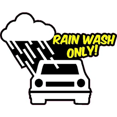 Abbildung von NetSpares 1 x Aufkleber Rain Wash Only Sticker Static Stance Shocker Tuning Turbo Fun Gag