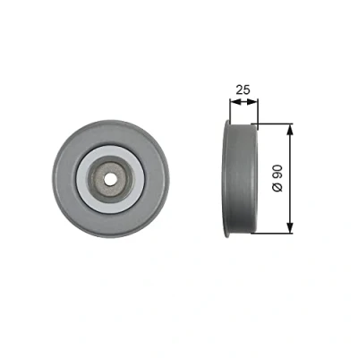 Abbildung von GATES T39245 Spannrolle FleetRunner Micro V Stretch Fit MITSUBISHI: Space Star, Carisma Schrägheck, GALANT 6, KIA: SORENTO 1, VOLVO: V40 Kombi