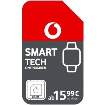 Abbildung von Vodafone OneNumber eSIM Exklusiv für Mobilfunk Kunden bis zu 350 Amazon Gutschein Nutze Deine Rufnummer auf mehreren Geräten zeitgleich Ideal z.B. Smartwatch 24 Monate Laufzeit