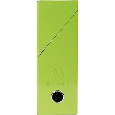 Abbildung von Exacompta 89923E Packung mit 5 Transferboxen Iderama aus laminiertem Karton, robust und strapazierfähig, 24 x 32 cm, Ideal für Ihre Dokumente in Format DIN A4, Rücken 90mm, anisgrün, Stück