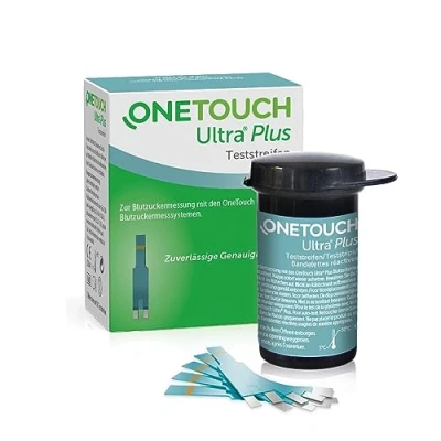 Abbildung von OneTouch Ultra® Plus Blutzuckerteststreifen I 50 Stück 1 Packung zur Blutzucker Messung bei Diabetes (Zucker Krankheit)