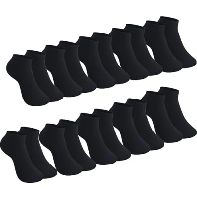 Abbildung von L&amp;K II 12 Paar Damen Sneaker Socken Füßlinge mehrfabrig mit verschiedene Muster 2301 N Weiß 35 38