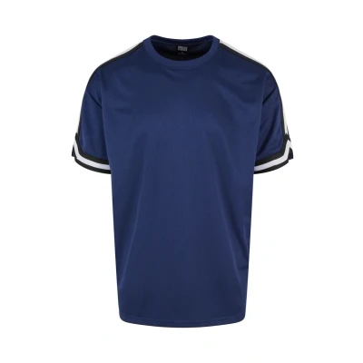 Abbildung von Urban Classics Stripes Tshirt print, Herren, Größe: Large, Darkblue
